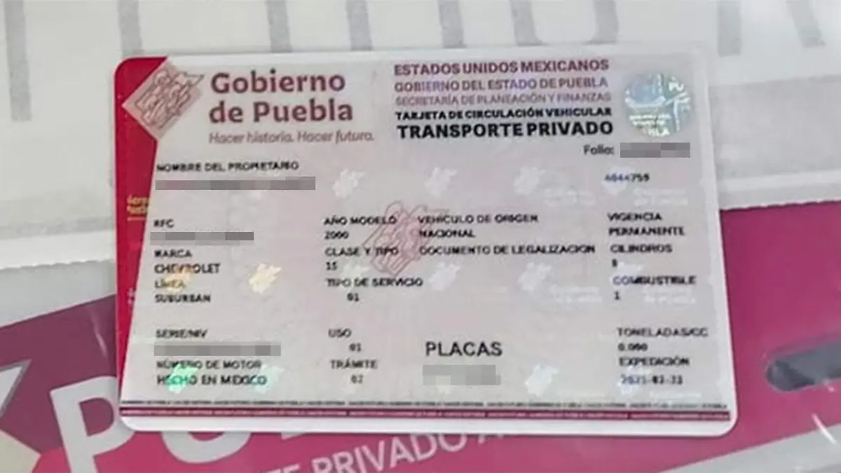 Uno de los documentos fundamentales para que transite un vehículo es la tarjeta de circulación